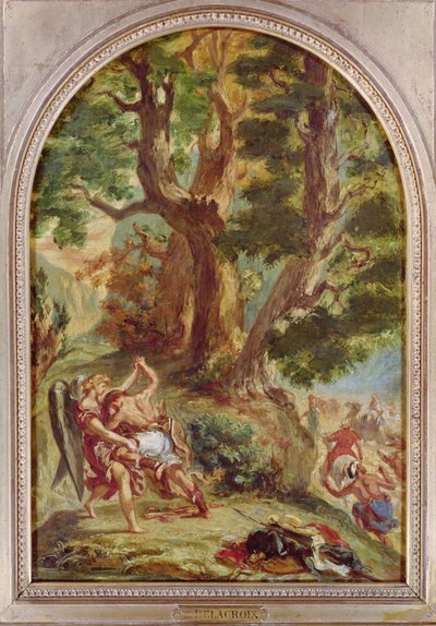 Jacob Wrestling with the Angel by Ferdinand Victor Eugene Delacroix